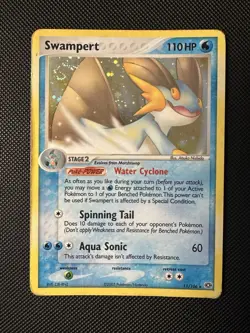 Pokemon TCG Swampert 11/106 Ex Emerald Holo Rare Swirl HP Vintage - Image 1