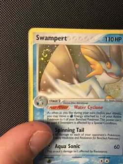 Pokemon TCG Swampert 11/106 Ex Emerald Holo Rare Swirl HP Vintage - Image 2