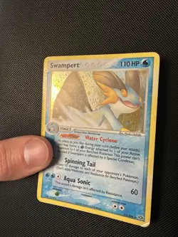 Pokemon TCG Swampert 11/106 Ex Emerald Holo Rare Swirl HP Vintage - Image 3