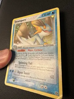 Pokemon TCG Swampert 11/106 Ex Emerald Holo Rare Swirl HP Vintage - Image 5