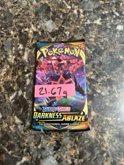 🔥Heavy 21.67 🔥 Pokemon Darkness Ablaze Booster Pack Sealed - Image 2