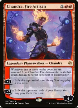 X 1 Chandra, Fire Artisan 119 War of the Spark Regular NM MTG Magic - Image 1