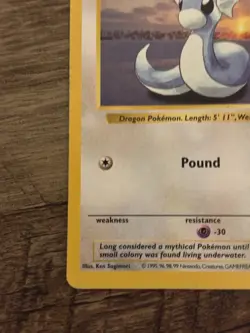 Pokemon TCG Dratini 26/102 Base Set Shadowless 40 HP Uncommon Wizards 1999 - Image 5