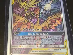 2019 POKEMON SM BLACK STAR PROMO FULL ART/MOLTRES & ZAPDOS & ARTICUNO GX - Image 4