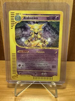 Alakazam - Expedition Base Set 001/165 Holo Rare 100 HP Psychic Pokemon - Image 2