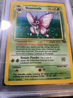 Pokemon TCG - VINTAGE Venomoth Holo Rare #13 - 1999 Jungle WOTC - PSA MINT 9 - Image 4