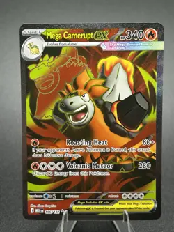 Pokemon TCG Ultra Rare Mega Camerupt Ex #156/132 Mega Evolution - Image 1