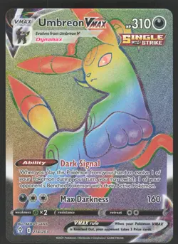 Umbreon VMAX 214/203 Secret Rare Pokemon TCG Evolving Skies NM - Image 1