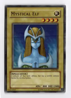Mystical Elf Super Rare The Legend of Blue Eyes White Dragon LOB-062 LP - Image 1