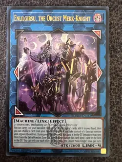 Yugioh Enlilgirsu, the Orcust Mekk-Knight BLMM-EN053 Ultra Rare 1st Edition NM - Image 1