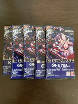 One Piece The Azure Sea’s Seven OP-14 & EB-04 Five 5 Booster Packs Lot English B - Image 1