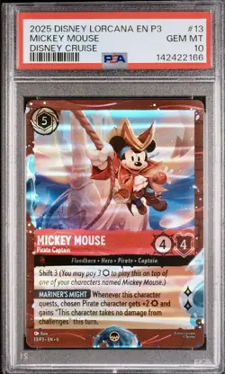 Mickey Mouse 2025 Disney Lorcana Disney Cruise promo #13 PSA 10 - Image 1