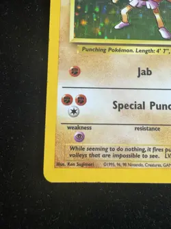 Pokemon TCG Hitmonchan Holo Rare Card 7/102 Base Set WOTC 1999 NM/LP Condition - Image 5