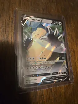 Pokemon Snorlax v 141/202 Ultra Rare Holo Card Sword & Shield Base Set - Image 1