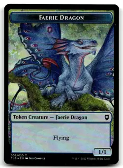 MTG Treasure // Faerie Dragon Double-Sided Token FOIL T Commander Legends: Battl - Image 1