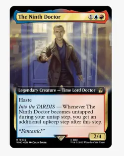 The Ninth Doctor (Foil Extended Art) MTG DR WHO | Izzet Haste Extra Upkeep | NM - Image 1