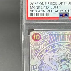 PSA 9 Luffy OP05-119 SEC Fist of Divine Speed 3rd Anniversary ONE PIECE Silver - Image 2