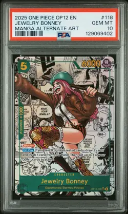2025 ONE PIECE OP12-LEGACY OF THE MASTER #118 JEWELRY BONNEY PSA 10 - Image 1