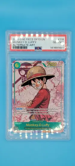 One Piece PSA 10 Monkey D Luffy OP13-118 Alternate Art SEC 2025 GEM MINT 💎 🔥 - Image 1