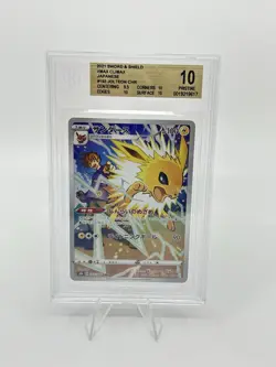 BGS 10 GOLD Pokemon Card Japanese Jolteon CHR 193/184 VMAX Climax HOLO - Image 1
