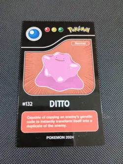 2024 POKEMON POKEDEX BLACK Edition Card #132 Ditto Peru US Seller - Image 1
