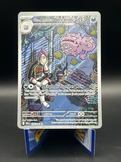Pokemon Team Rockets Weezing Illustration Card 199/182 Destined Rivals NM - Image 1