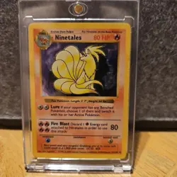 1999 Pokemon TCG Ninetales 12/102 Base Set Unlimited Holo Rare Vintage Card WOTC - Image 1