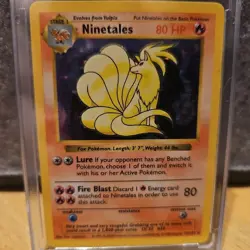 1999 Pokemon TCG Ninetales 12/102 Base Set Unlimited Holo Rare Vintage Card WOTC - Image 3