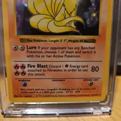 1999 Pokemon TCG Ninetales 12/102 Base Set Unlimited Holo Rare Vintage Card WOTC - Image 5