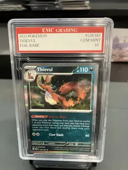THIEVUL RARE 2023 FOIL #120/182 Pokemon Card GRADED 10 TCG CCG - Image 1