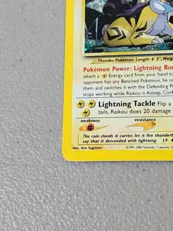 Raikou 13/64 Neo Revelation Holo Rare Pokemon TCG Card - MP w/ Swirl - Image 4