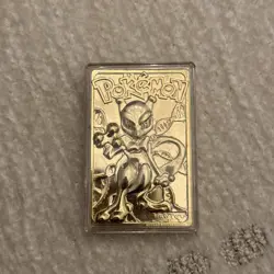 1999 MEWTWO #150 Gold Bar Card Limited Edition Burger King Gold Plated Pokemon - Image 1