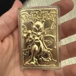 1999 MEWTWO #150 Gold Bar Card Limited Edition Burger King Gold Plated Pokemon - Image 3