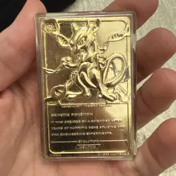 1999 MEWTWO #150 Gold Bar Card Limited Edition Burger King Gold Plated Pokemon - Image 4