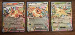 POKEMON TCG Prismatic Evolutions EEVEELUTIONS EX Rainbow 9 Cards COMPLETE SET - Image 5