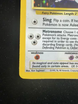 Pokemon TCG Clefairy Holo Rare Card Base Set 5/102 Unlimited LP Condition - Image 5