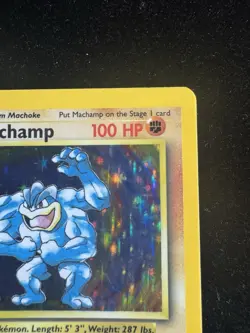 Pokemon Base Set Holo Rare Machamp 8/102 1st Edition WOTC 1999 Card LP Condition - Image 3