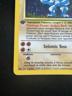 Pokemon Base Set Holo Rare Machamp 8/102 1st Edition WOTC 1999 Card LP Condition - Image 5