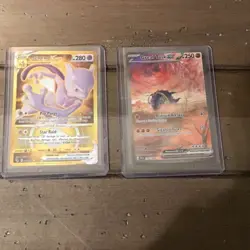 Pokemon Mewtwo VSTAR & Great Tusk GX Holo Box Topper Cards English - Image 1
