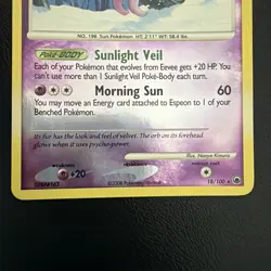 Espeon 18/100 Pokemon Diamond and Pearl Majestic Dawn Rare Card Holo - Image 4