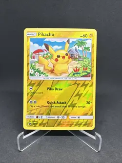 Pokemon TCG Pikachu Reverse Holo Sun & Moon Crimson Invasion 30/111 NM Card - Image 1