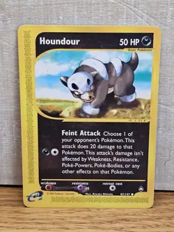 Houndour 87/147 Aquapolis Non-Holo Pokemon Card TCG - Image 1