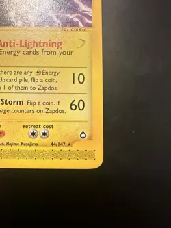 Zapdos Card 44/147 Aquapolis Non-Holo Lightly Played Pokemon - Image 4