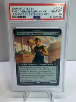 PSA 10 Gem Mint Cabbage Merchant Extended Art Magic The Gathering - Image 1