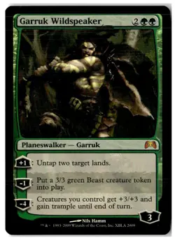 MTG Foil Garruk Wildspeaker - Media Promos Moderately Played English - Image 1