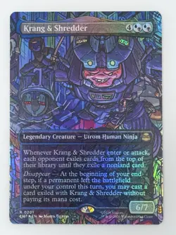 Magic the Gathering - Krang & Shredder Borderless FOIL - 0201 RARE - TMNT - NM/M - Image 1