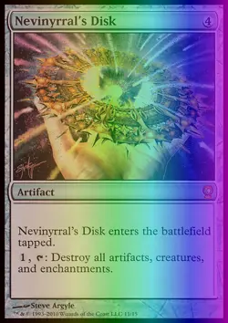 MTG Magic the Gathering Nevinyrral's Disk (11/15) FTV Relics LP FOIL - Image 1