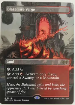 Blazemire Verge | Extended Borderless | Duskmourn | MTG Magic | NEW Rare Land - Image 1