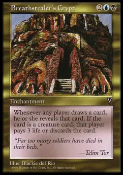 MTG Magic the Gathering Breathstealer's Crypt (127/167) Visions LP - Image 1