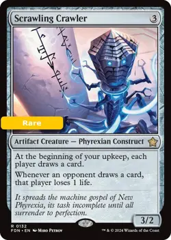 MTG Scrawling Crawler Foundations Rare Artifact Creature Phyrexian Construct NM - Image 1